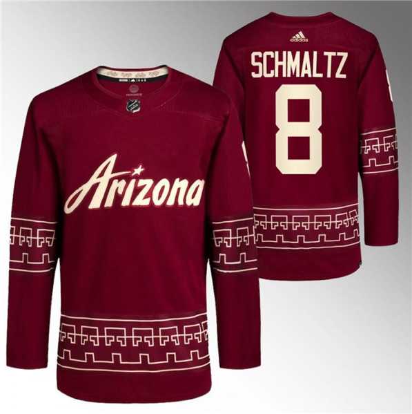 Men%27s Arizona Coyotes #8 Nick Schmaltz Garnet Alternate Pro Jersey Dzhi->arizona coyotes->NHL Jersey